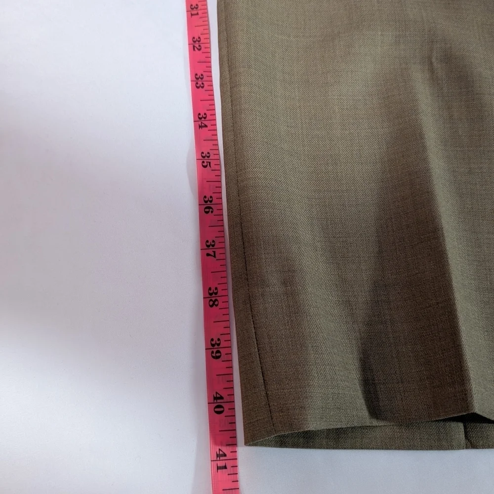NWT! Santorelli Luxury Sedge Romeo Trousers 100% Virgin Wool in Tan Suze 36